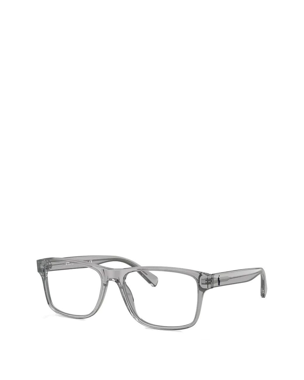 Polo Ralph Lauren White Rectangle-Frame Glasses