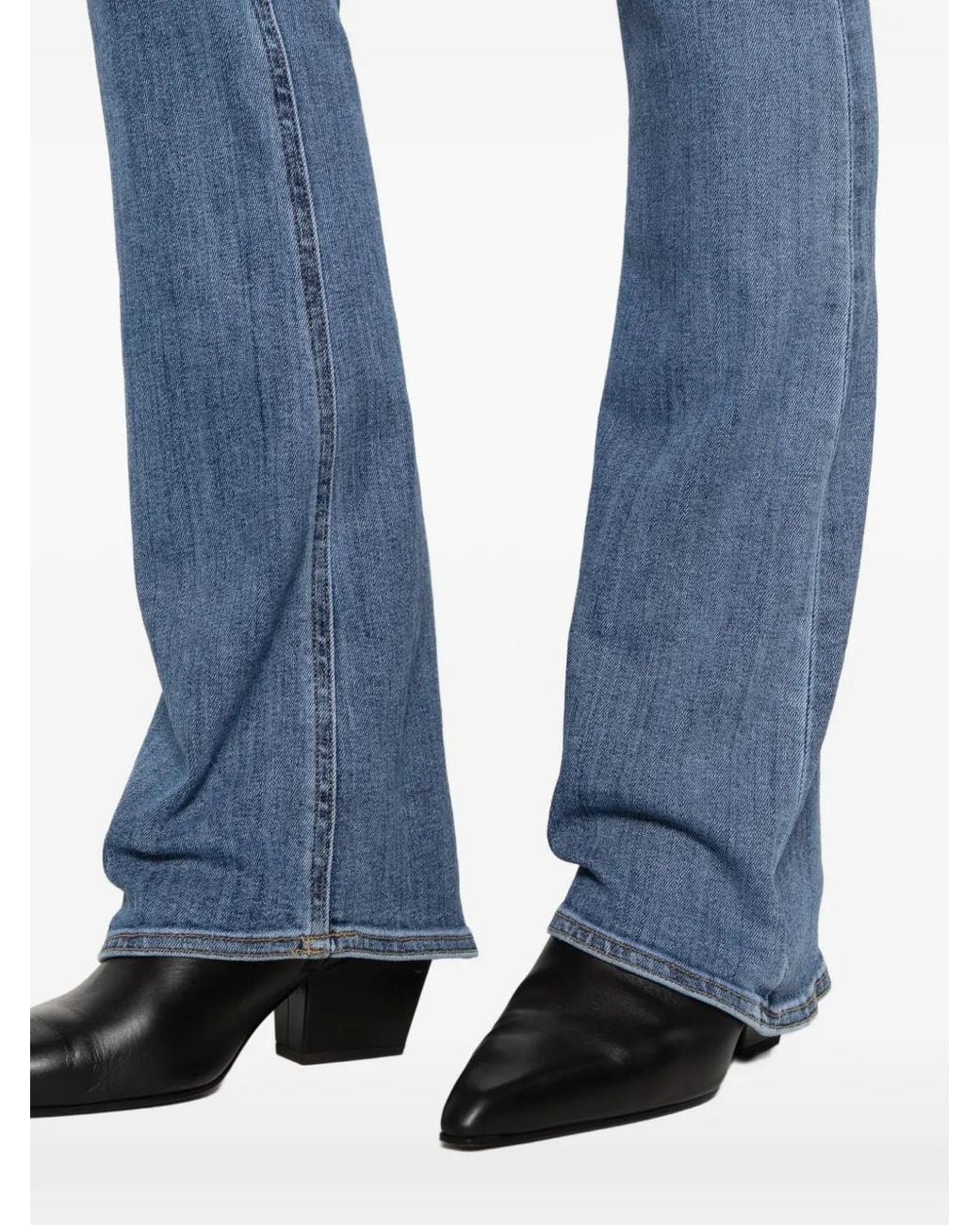 Dondup Black Faded Flared-Hem Jeans