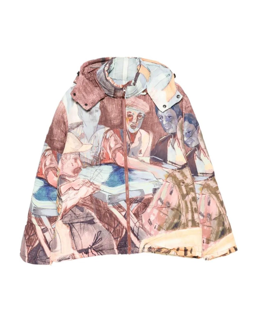 Kidsuper Pink Hooded Graphic-Print Jacket for men