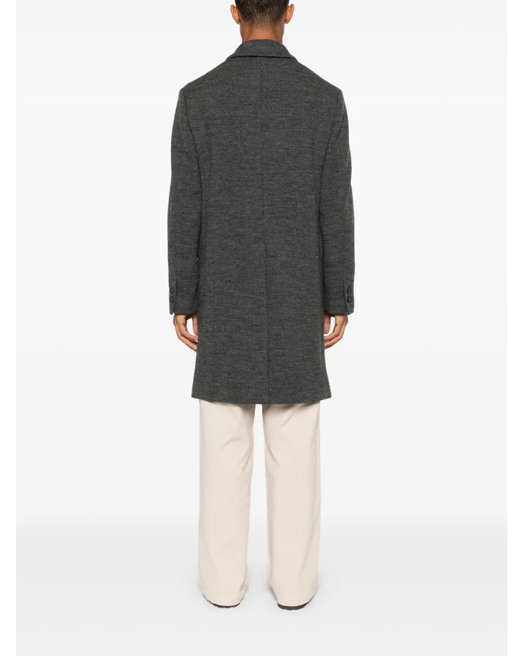 Barena Gray Ribbed Coat for men