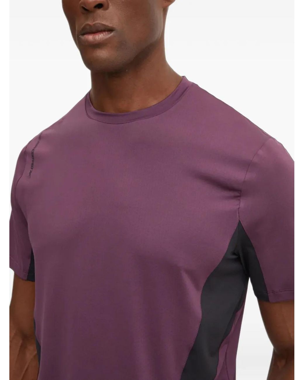 Reebok Purple Curved-Hem T-Shirt for men