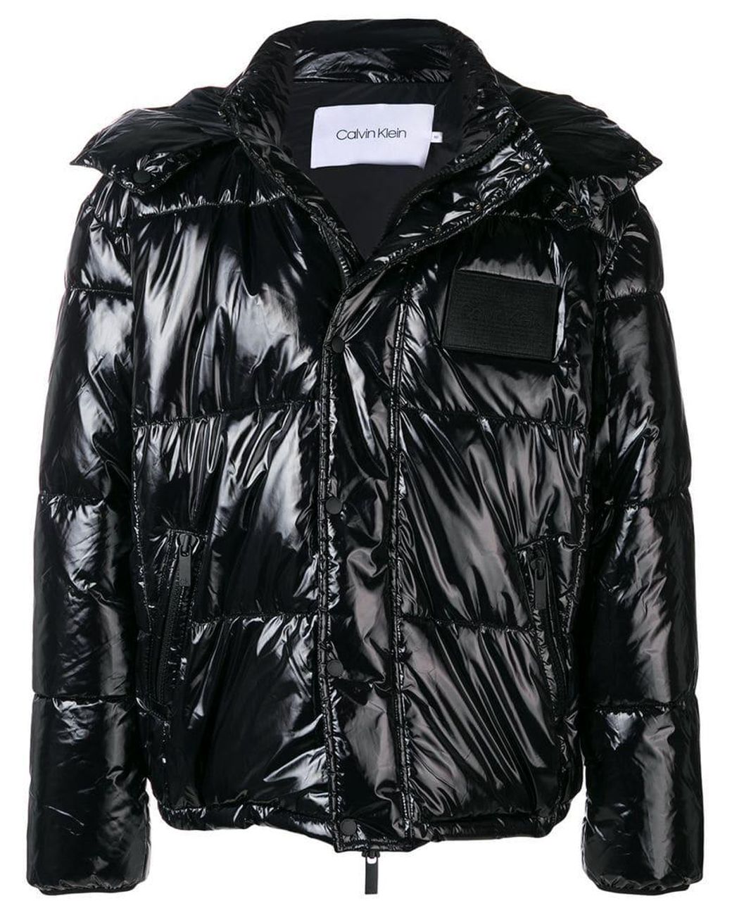 Calvin Klein Liquid Shine Puffer Jacket in Black for Men | Lyst