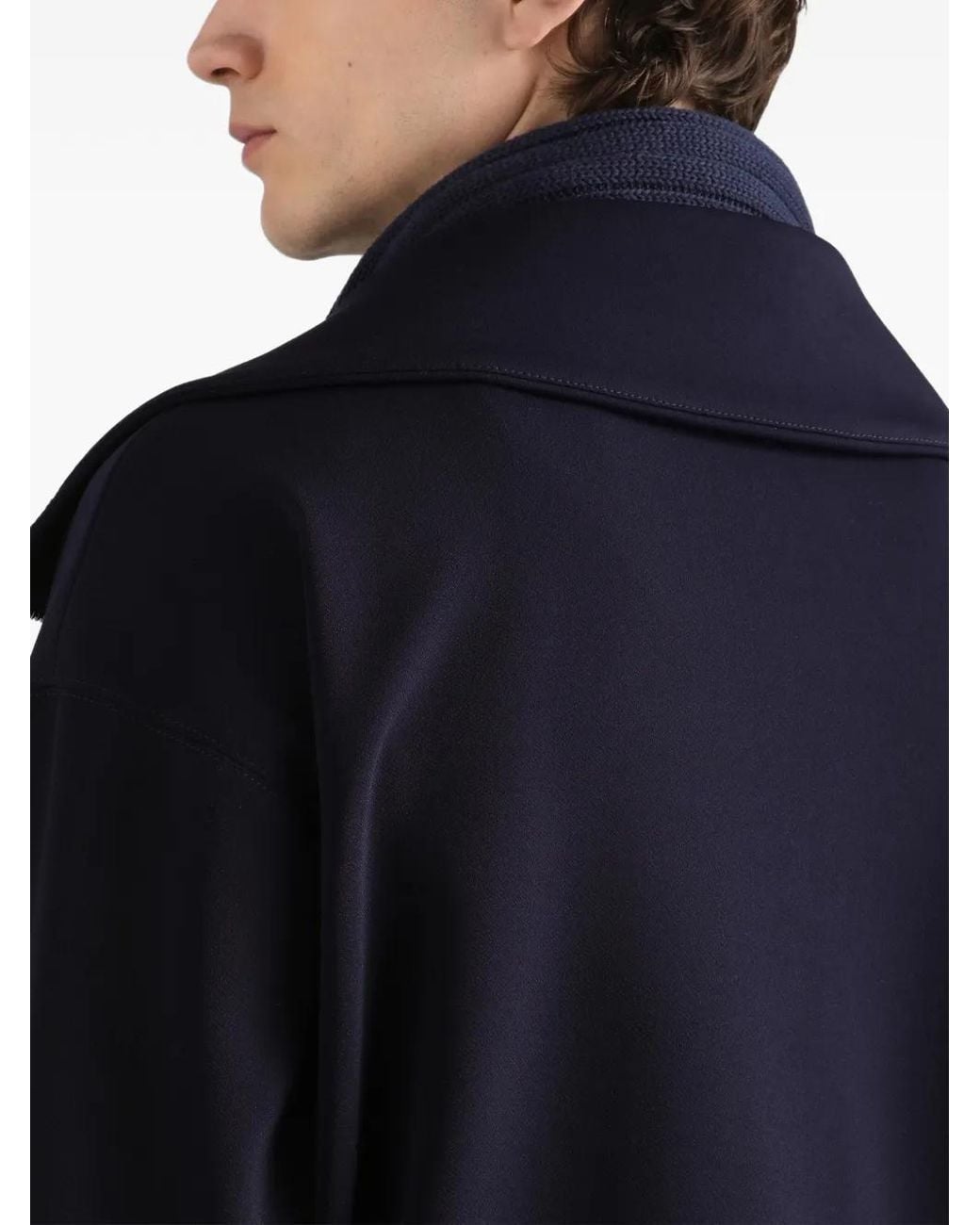 Dolce & Gabbana Blue Jersey Sweatshirt With Patch for men
