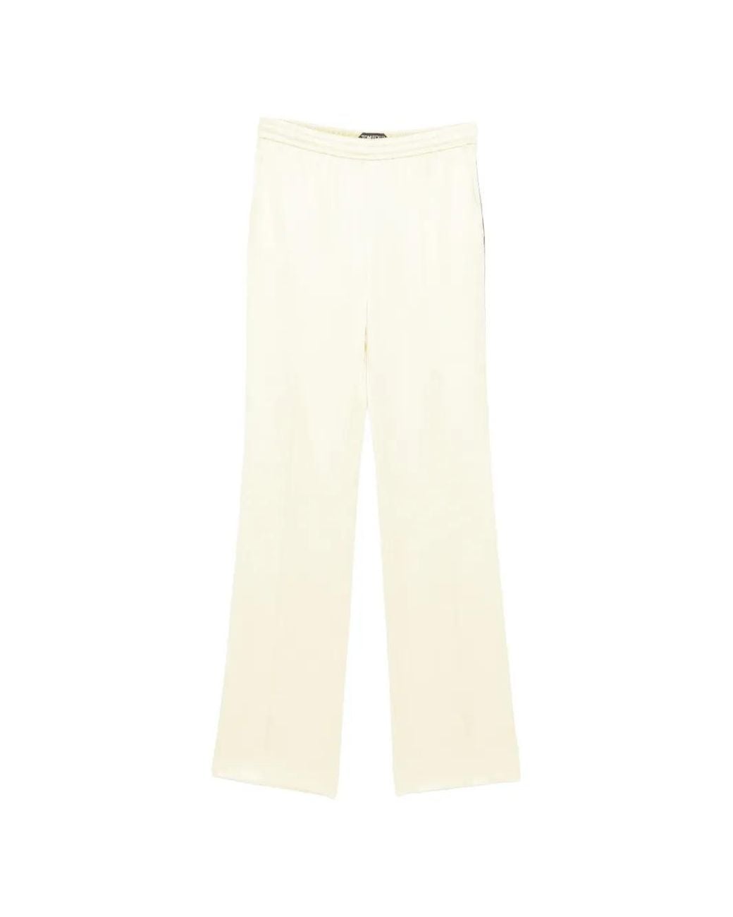 Tom Ford White Double Silk Satin Joggers