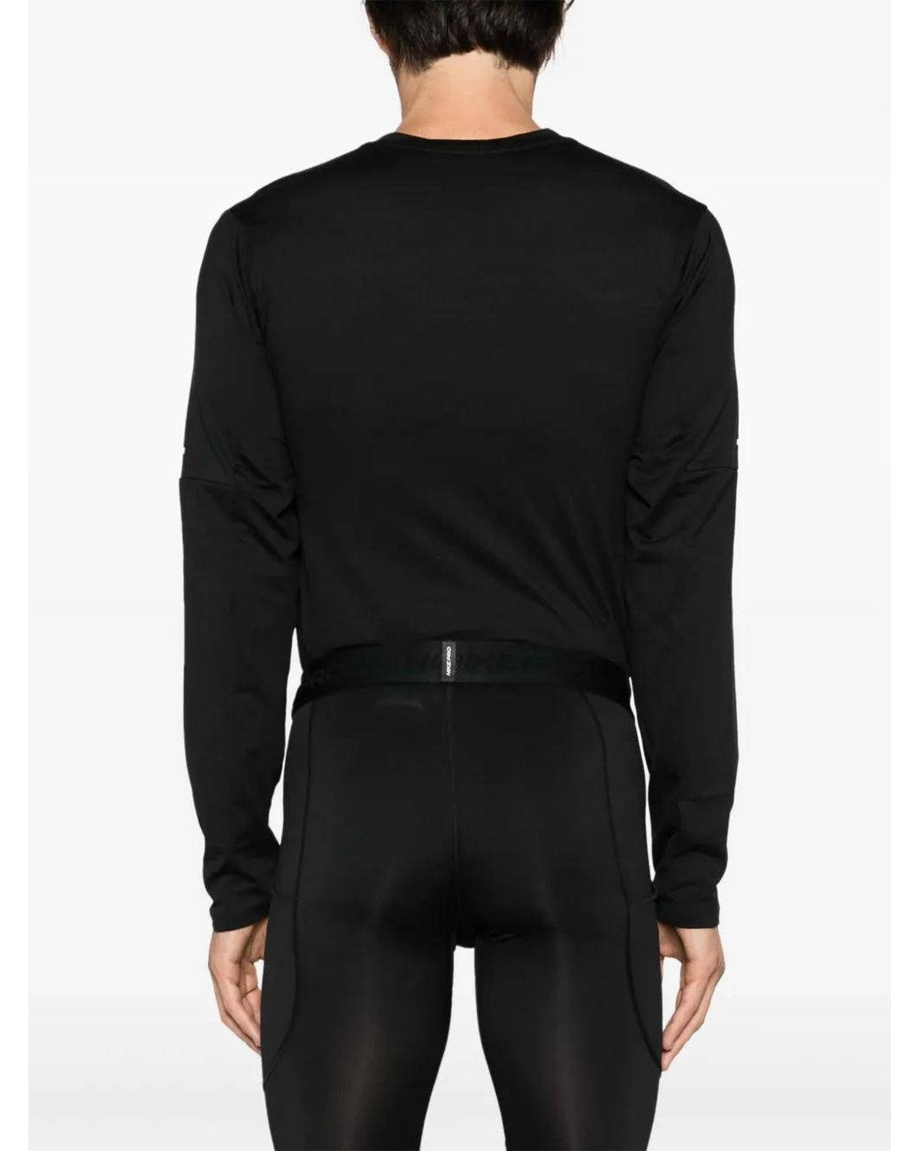 Nike Black Fitness Logo-Waistband Compression Tights for men