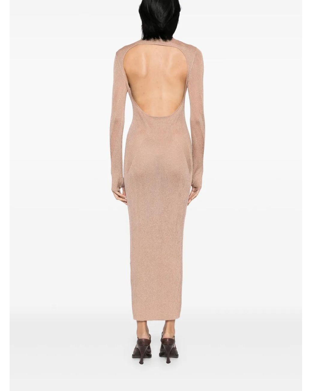Oude Waag Brown Knitted Long Sleeve Dress