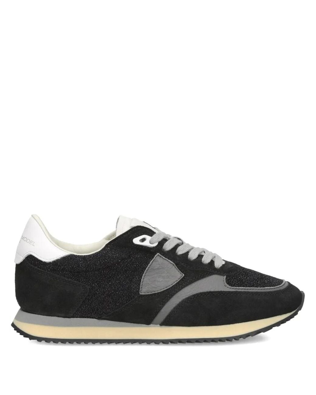 Philippe Model Black Baskets Blville À Empiècements En Daim