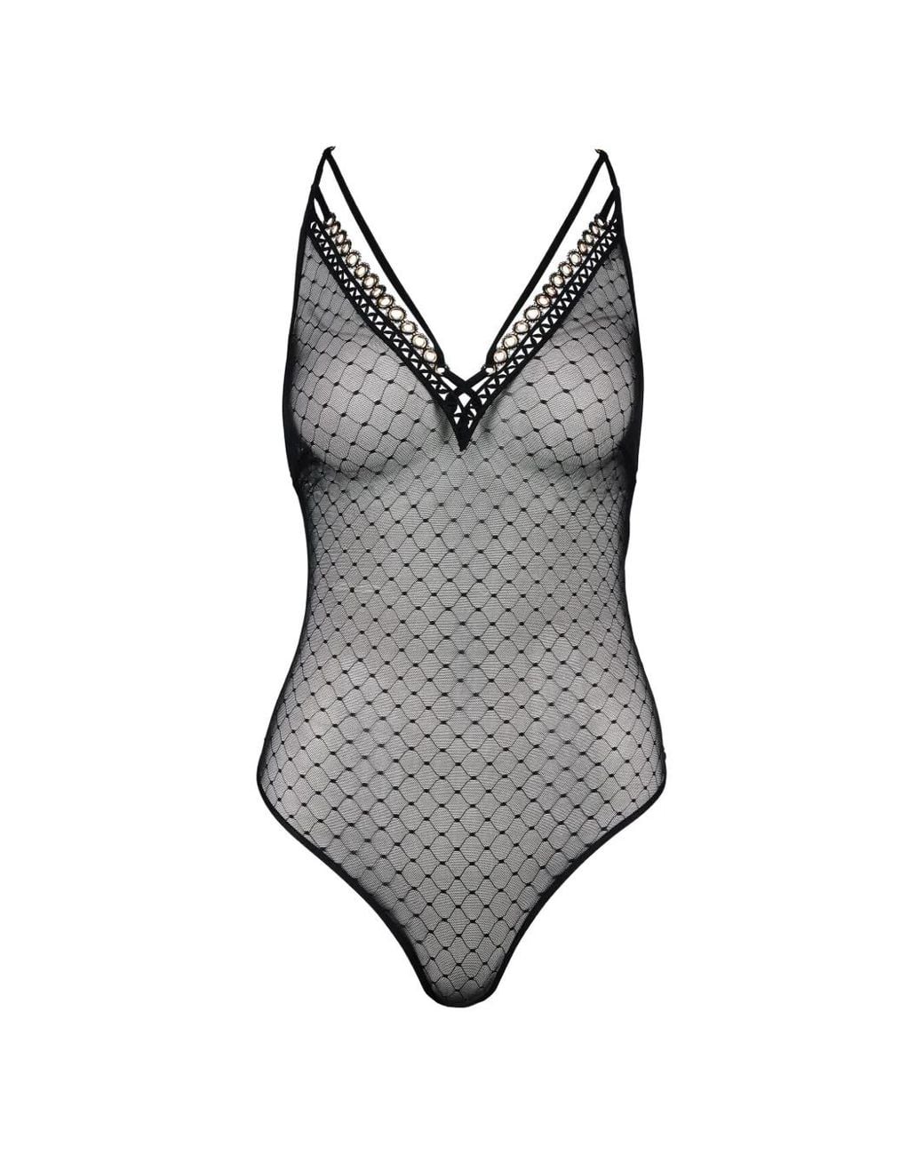 Aubade Gray Boite A Desir Eyelet-Embellished Body