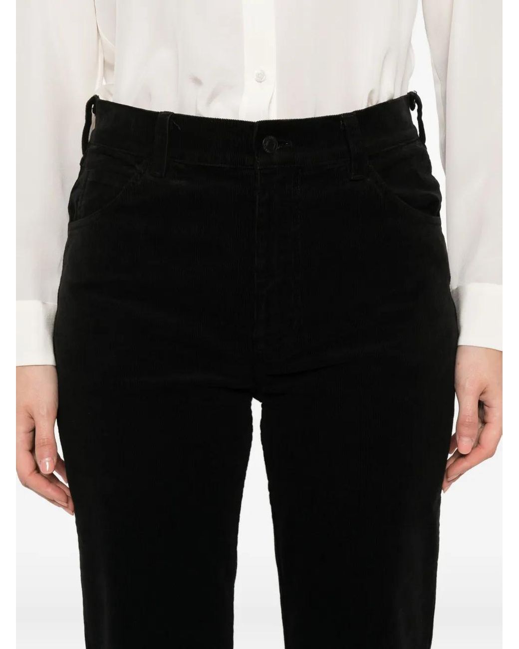Nili Lotan Black Corduroy Trousers