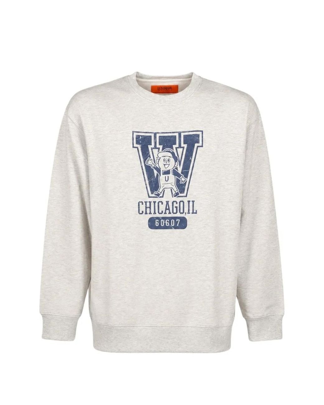 Universal Overall White Windyj College Graphic-Print Sweatshirt