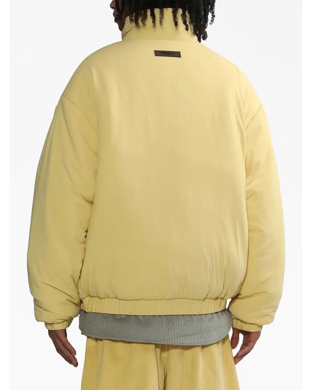 Fear Of God Yellow Logo-Patch Puffer Jacket for men