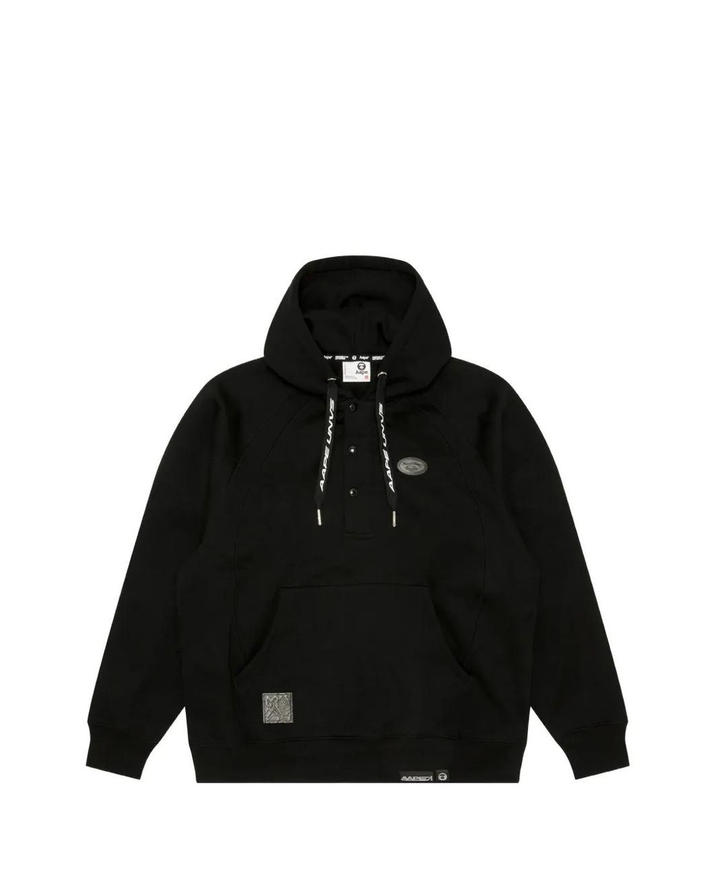 Aape By A Bathing Ape Black Moonface Logo Hoodie for men