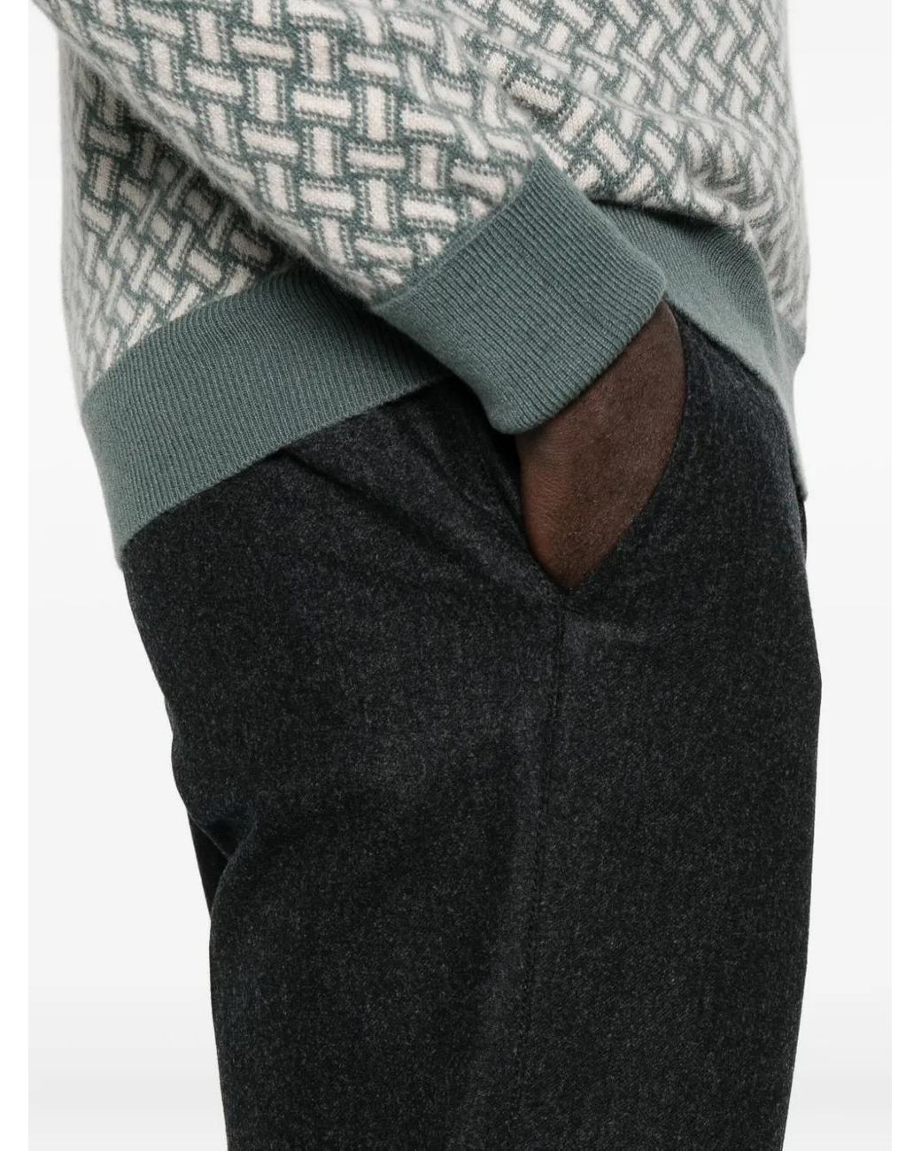 Corneliani Geruite Broek in het Black voor heren