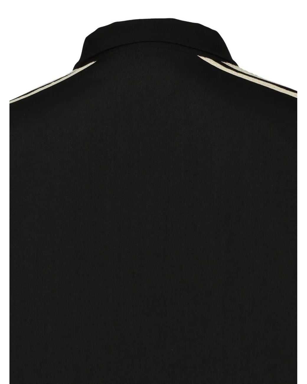CEDARWOOD Black Crochet-Trim Jacket for men