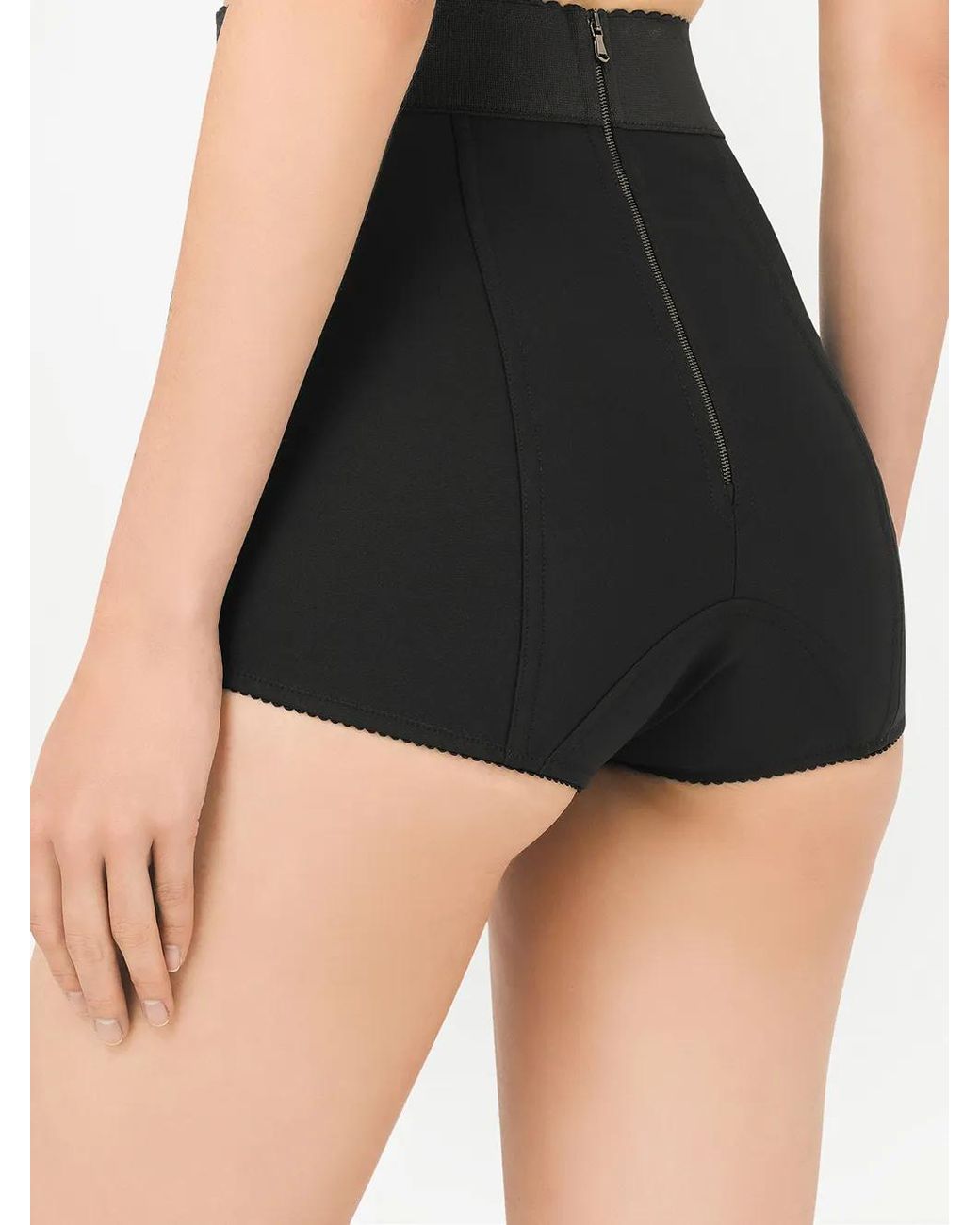 Dolce & Gabbana Black Guaina Jacquard And Satin Culottes