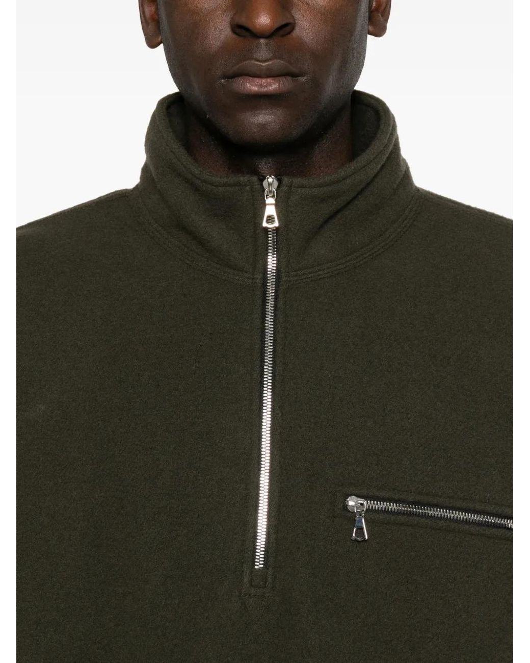 Rier Green Fleece Sweatshirt for men