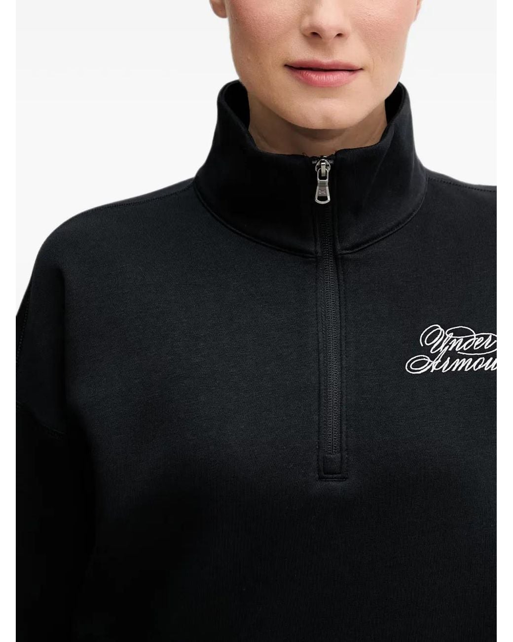 Under Armour Black Rival Script Fleece Sweatshirt