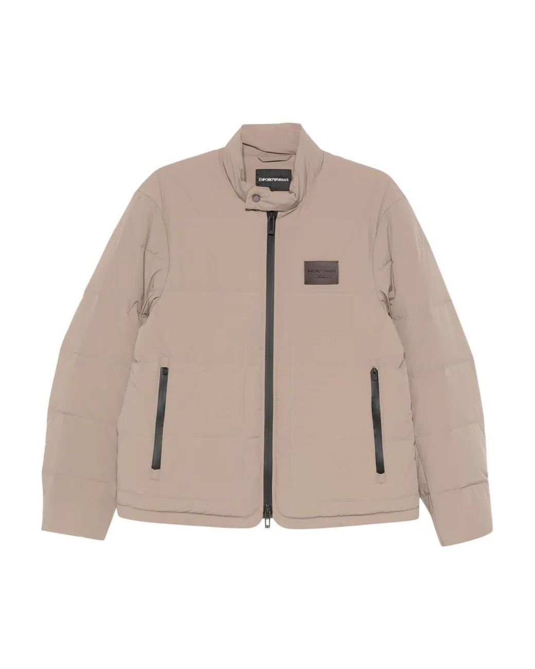 Emporio Armani Natural Zip-Up Padded Jacket for men