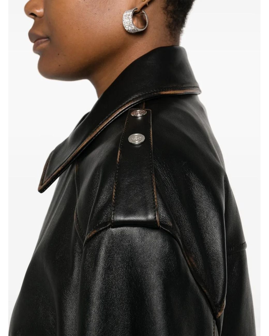 Blumarine Black Leather Jacket