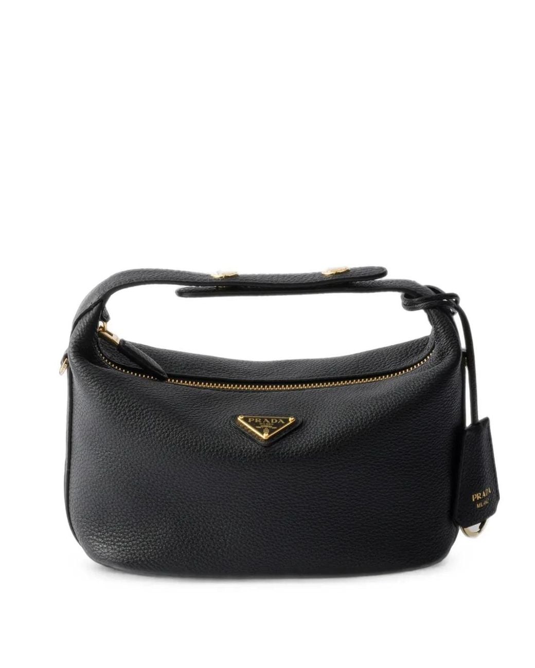 Prada Black Mini Sac Chérie En Cuir