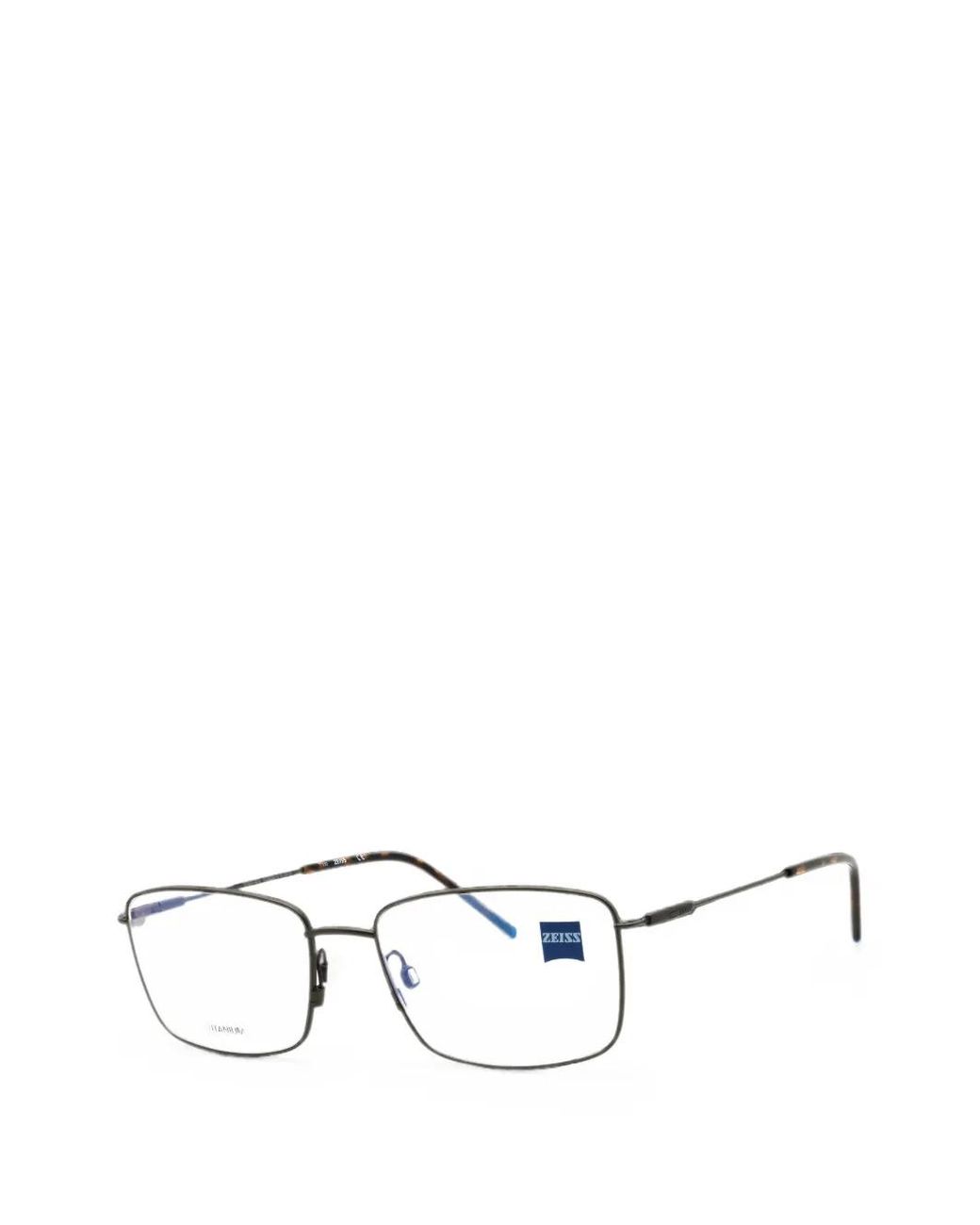 Zeiss White Rectangle-Frame Glasses for men