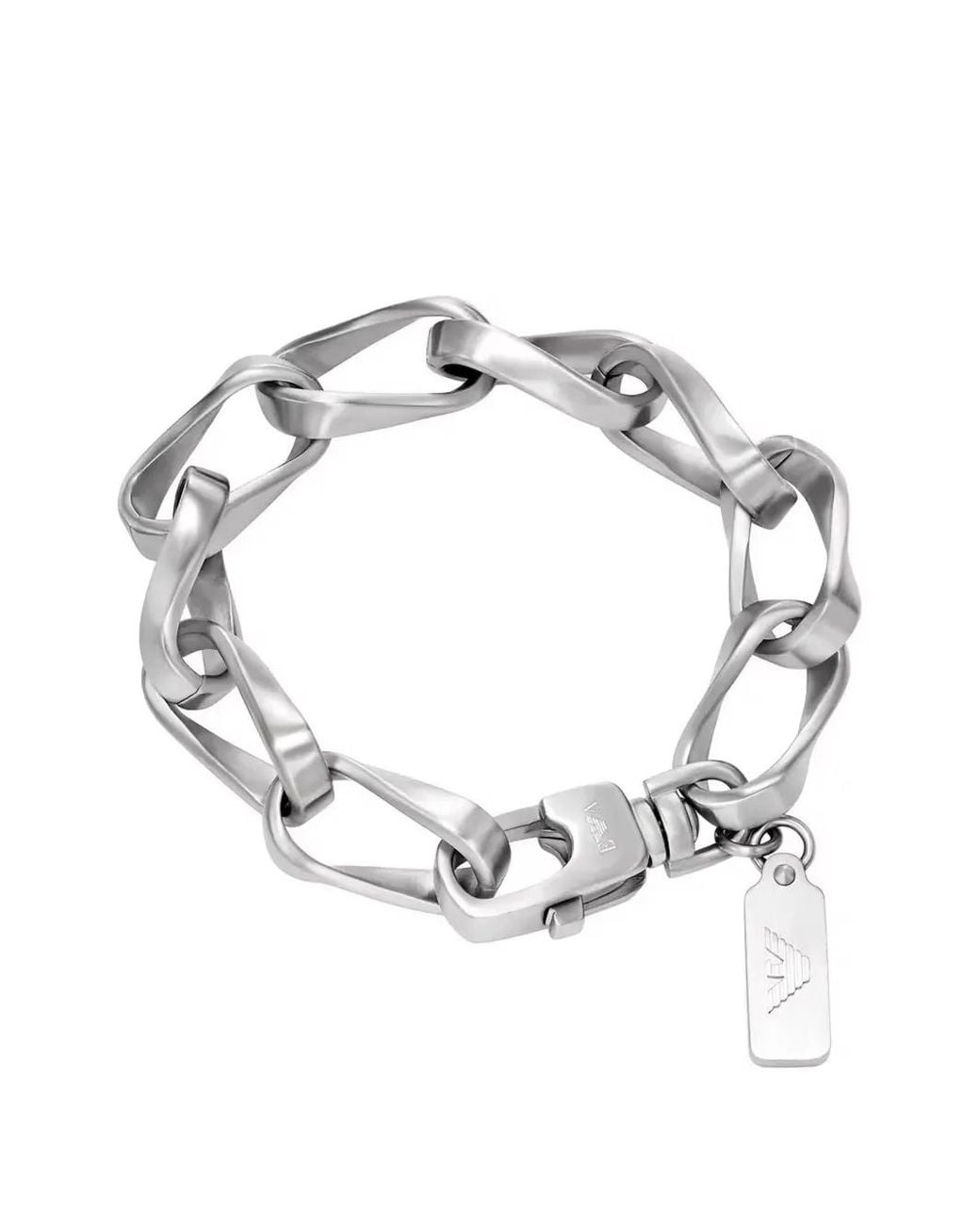 Emporio Armani Metallic Stainless Steel Chain Bracelet for men