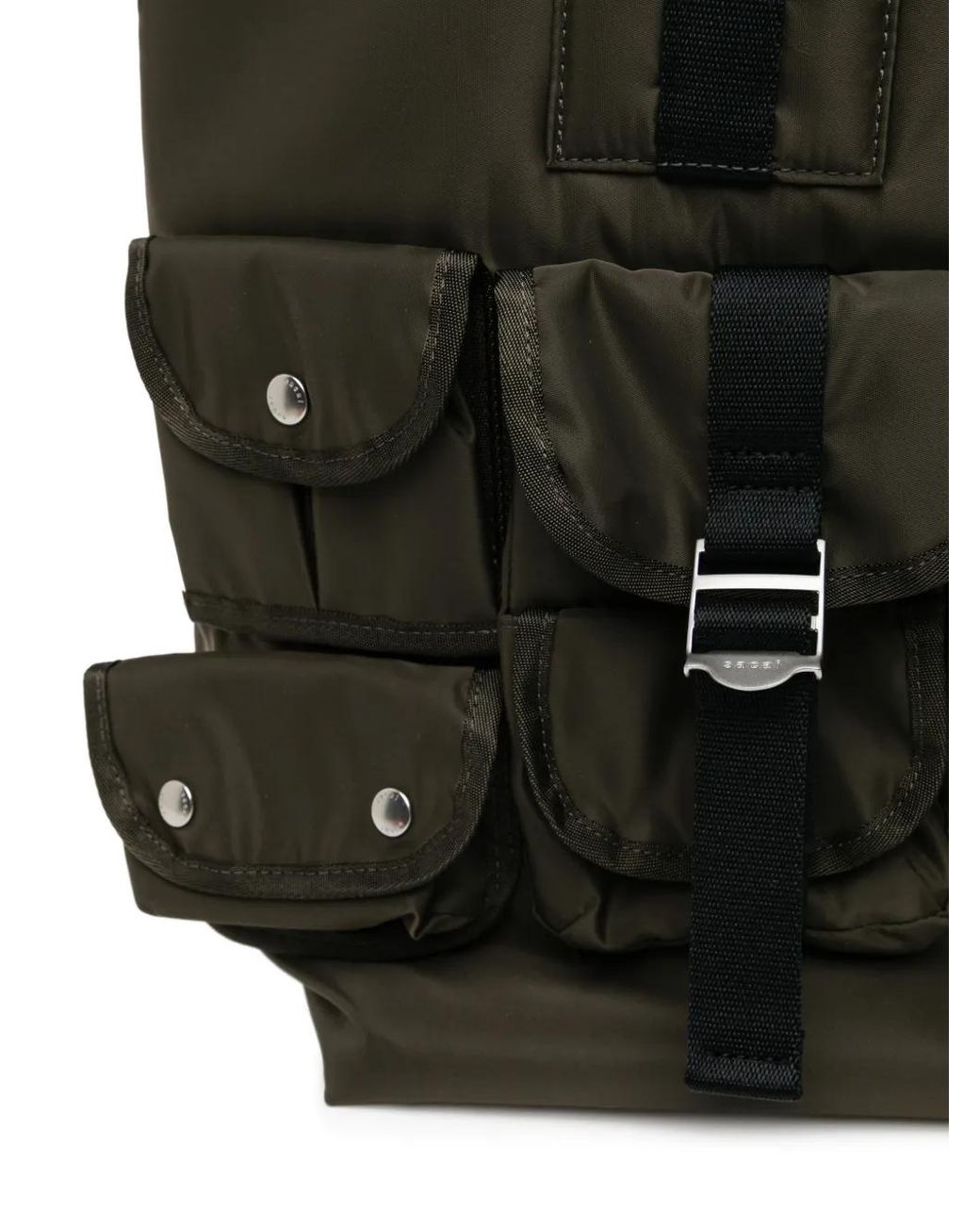 Sacai Black Multi-Pocket Tote Bag