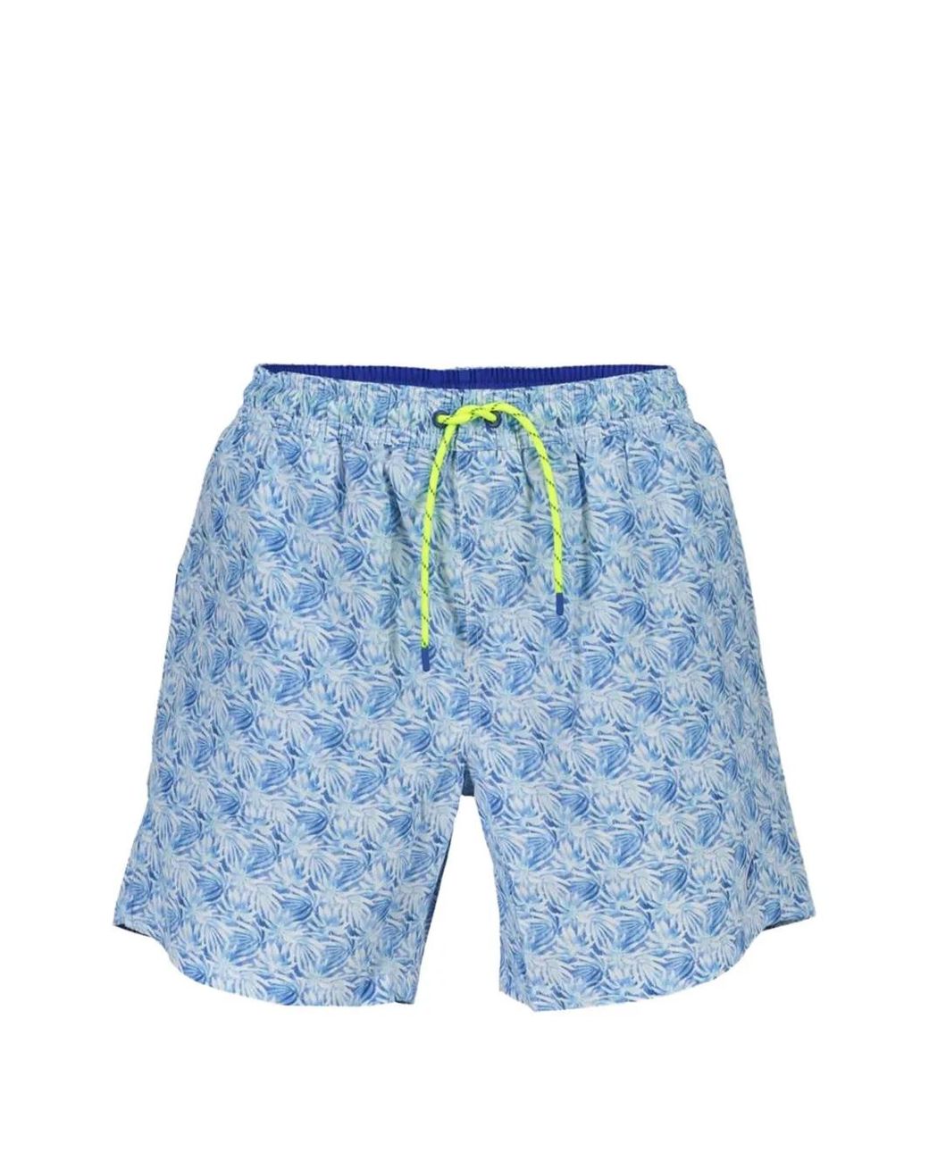 North Sails Blue Shell-Print Drawstring Swim Shorts for men