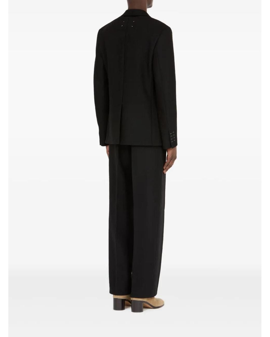 Maison Margiela Black Felted Wool Jacket for men