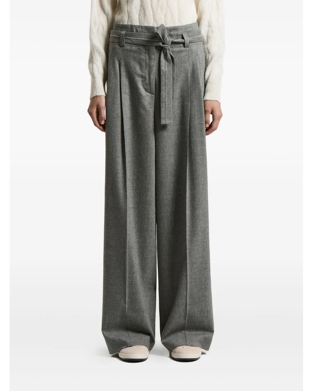Peserico Gray Tailored Trousers