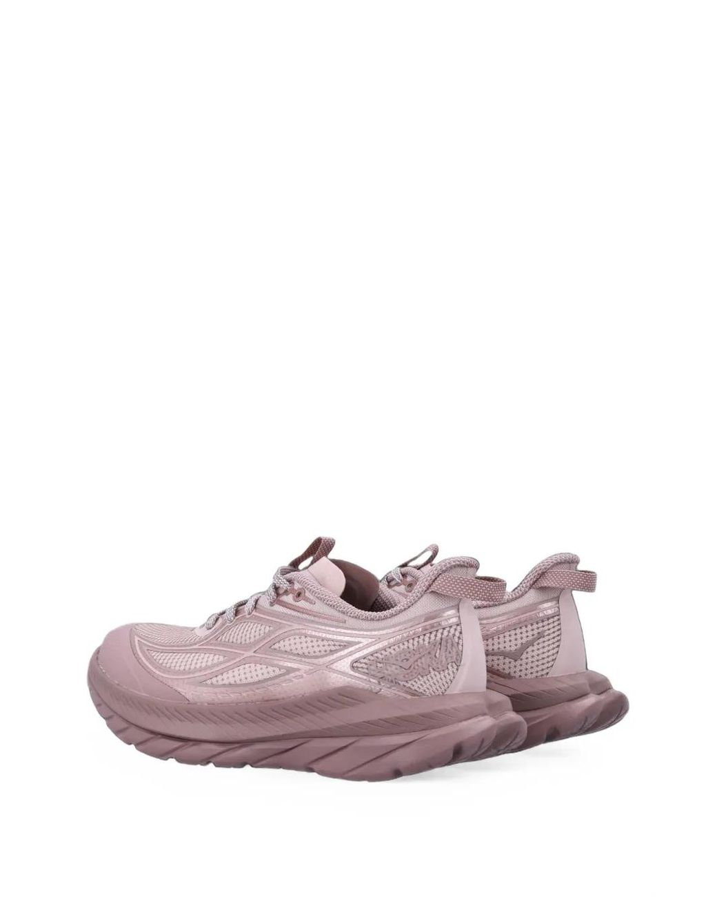 Hoka One One Pink Mach Remastered Aura Mesh-Panelled Chunky-Sole Sneakers