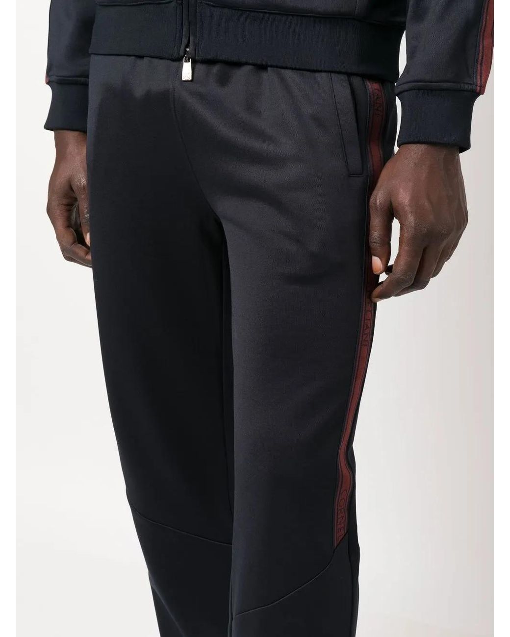 Corneliani Blue Side-Stripe Track Pants for men