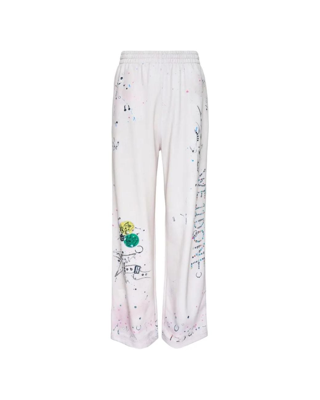 we11done White Trompe-L'Oeil Printed Track Pants