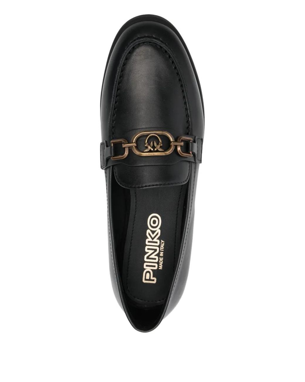 Pinko Black Naty 05 Chain Loafers