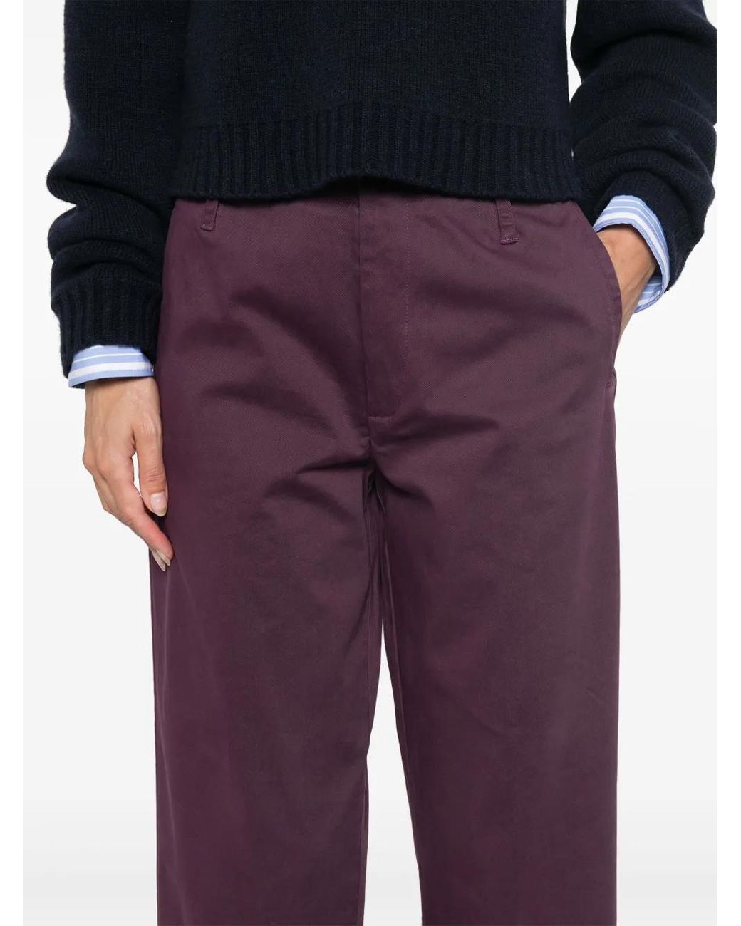 Forte_forte Purple Cropped Trousers