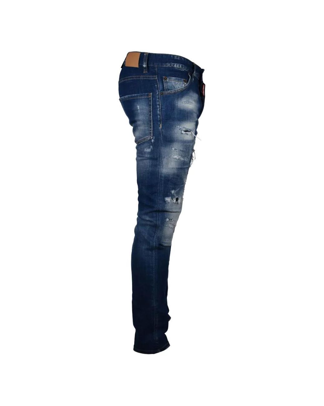 DSquared² Blue Cool Guy Distressed-Detail Skinny Jeans for men