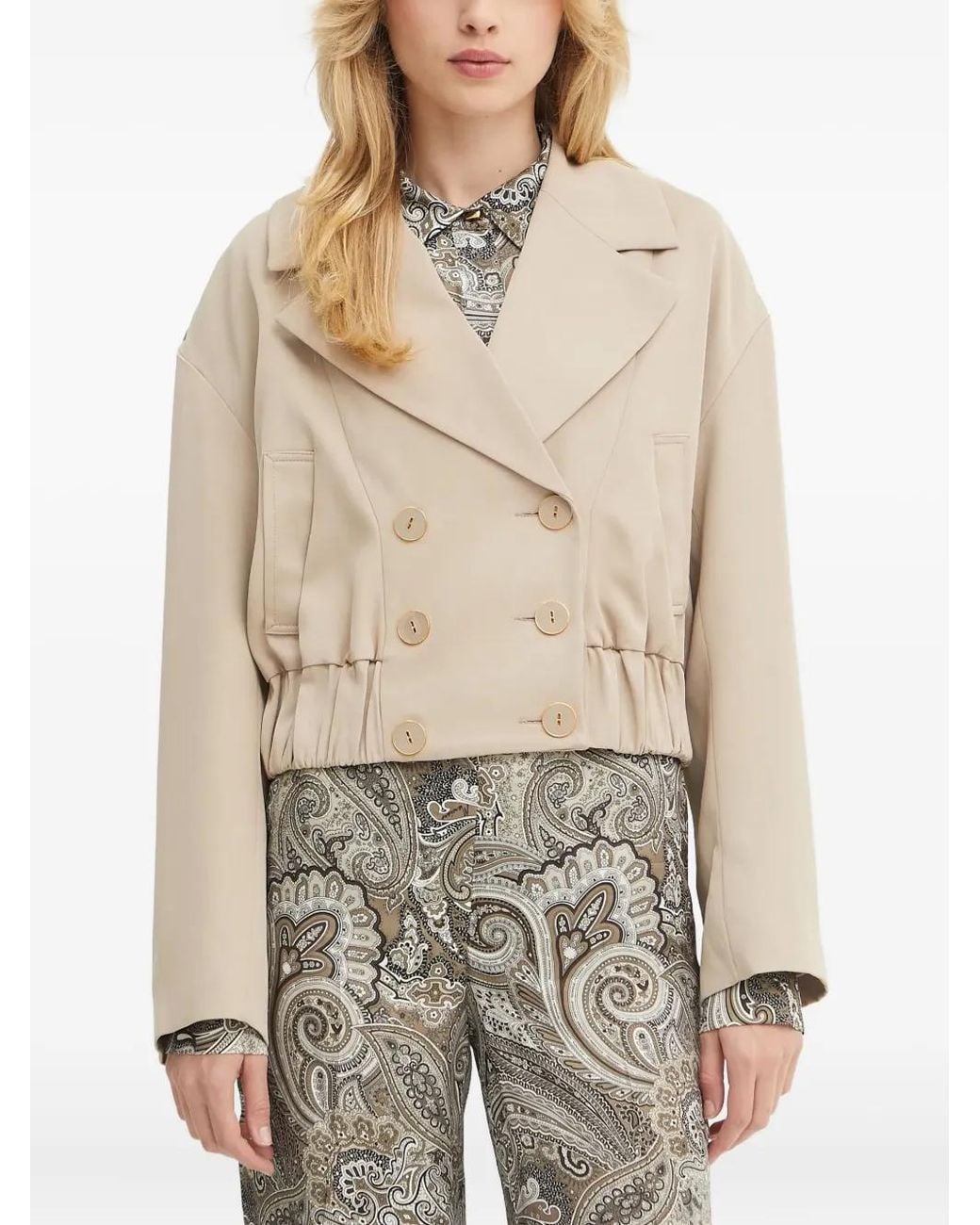 MARCIANO BY GUESS Natural Button Double-Breasted Jacket