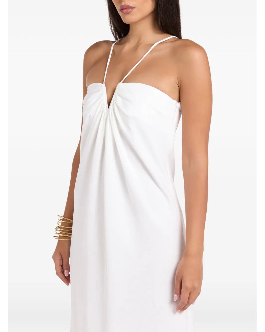 Themis Z White Galatea Graphic-Print Maxi Dress