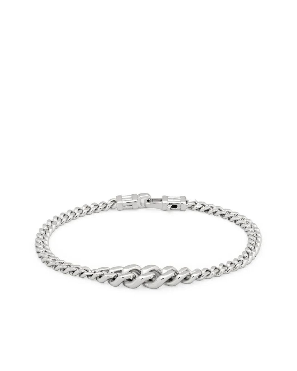 Tom Wood White Sterling Dean Curb-Chain Bracelet