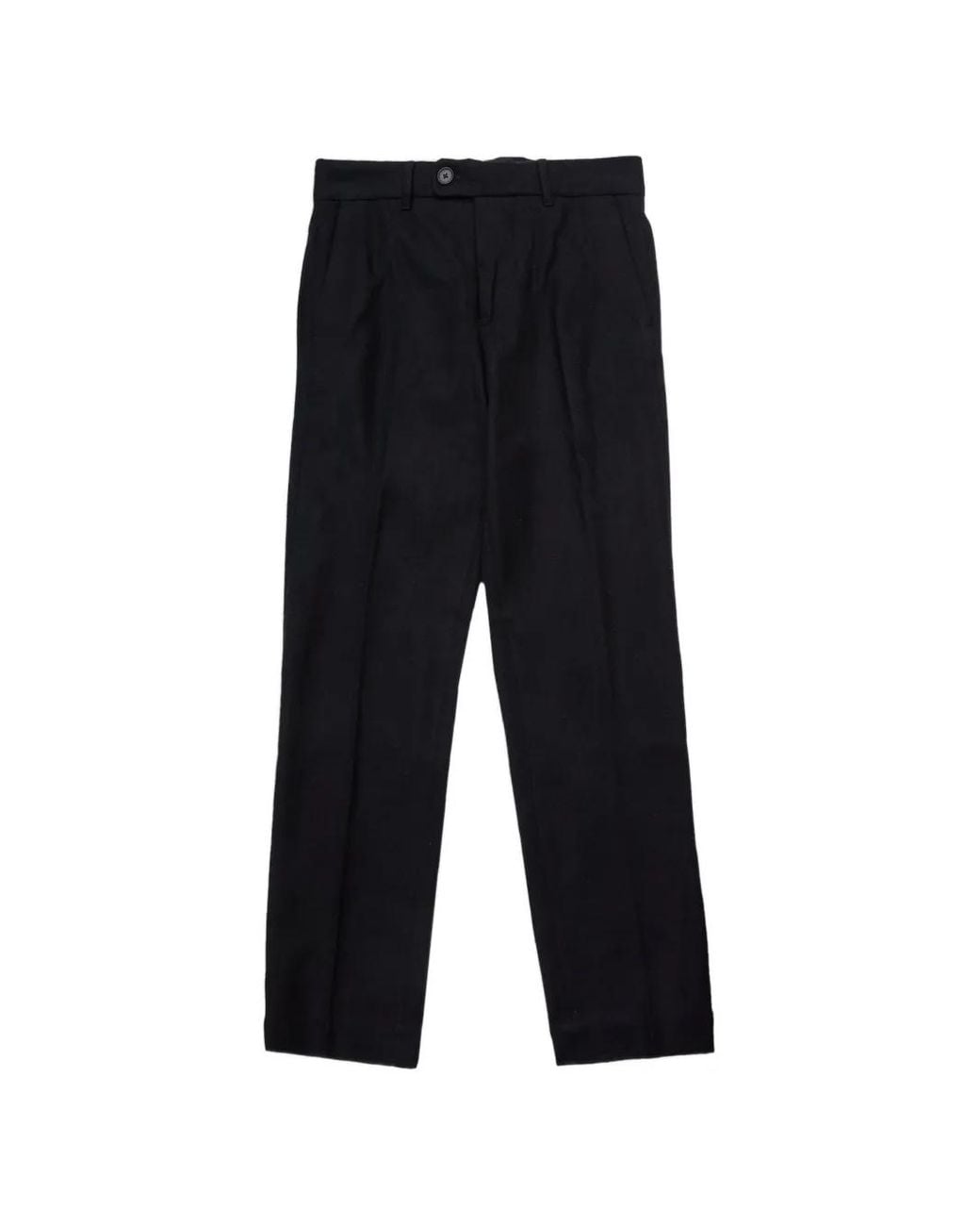 SELECTED Black Straight-Leg Trousers for men