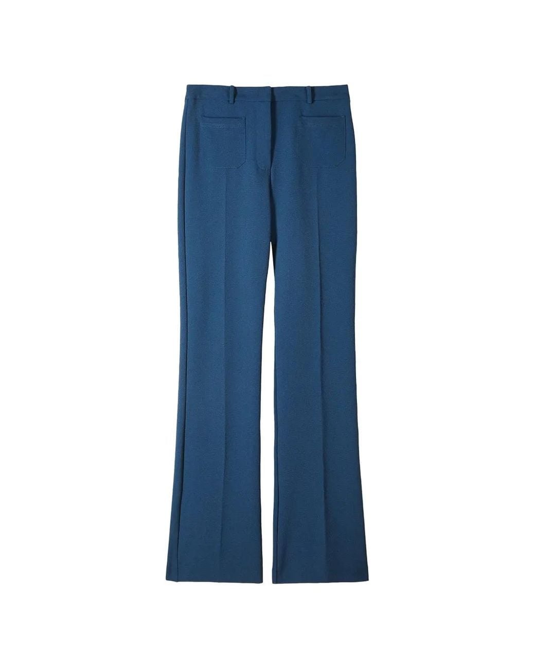 Patrizia Pepe Blue Patch-Pocket Trousers