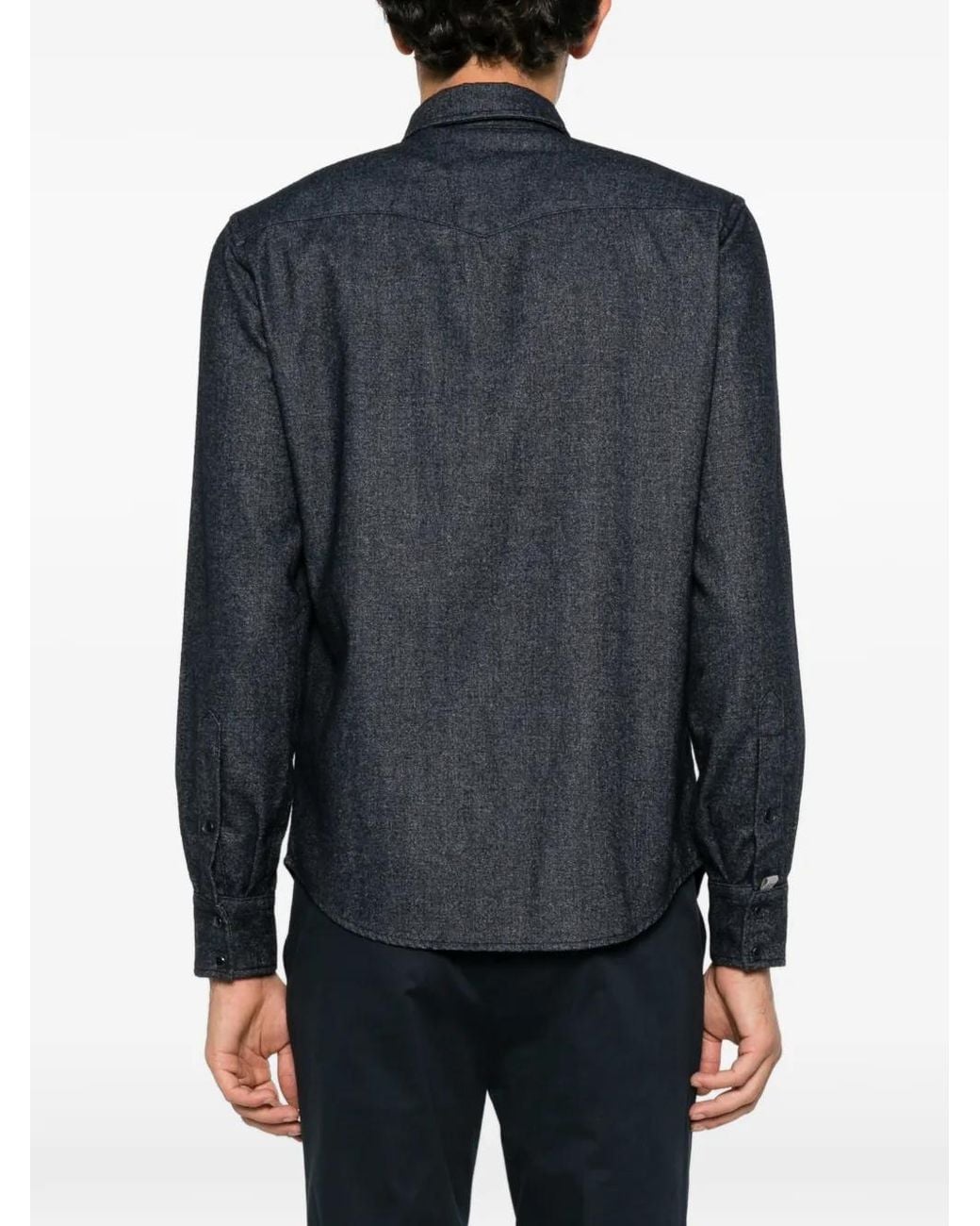 Jacob Cohen Blue Western-Yoke Button-Down Shirt for men