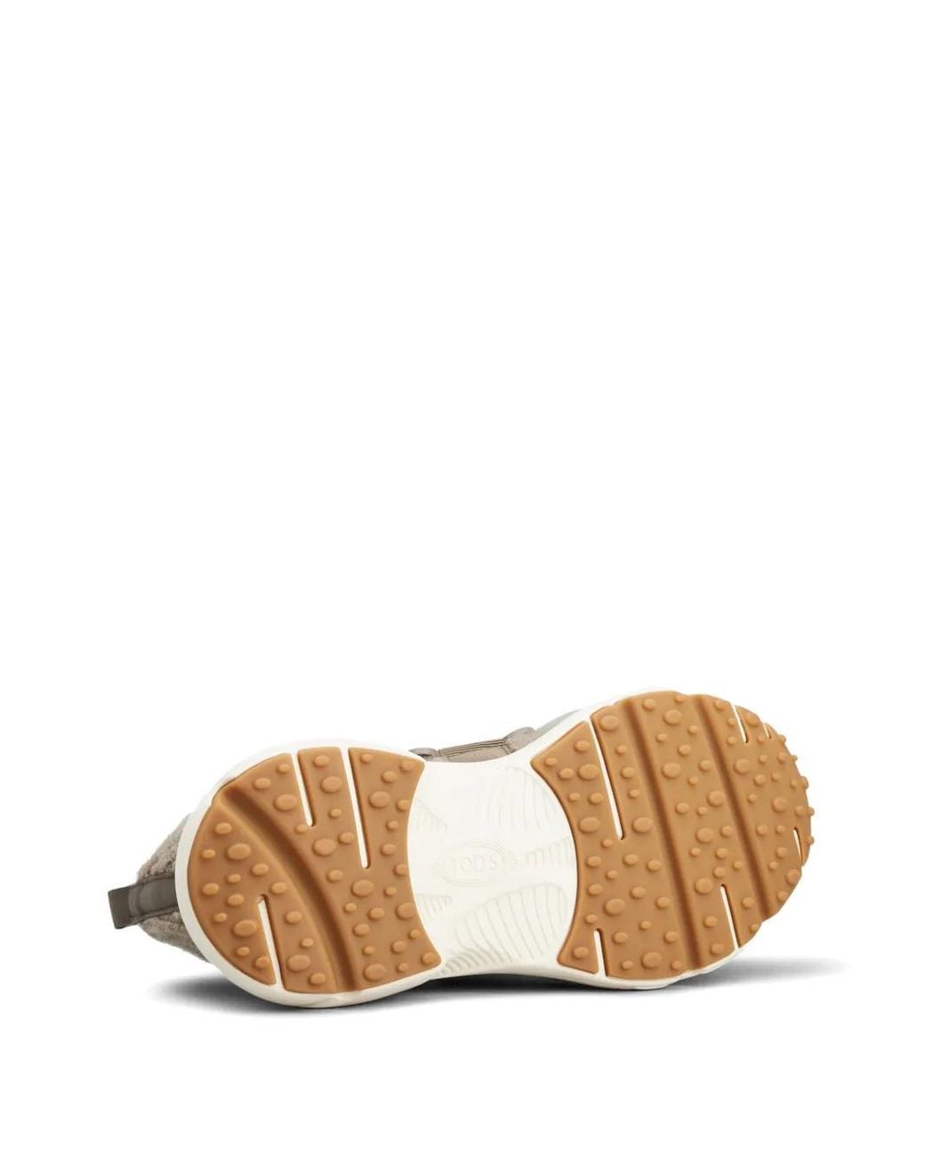 Tod's Natural Kate Knit Sneakers With Chain