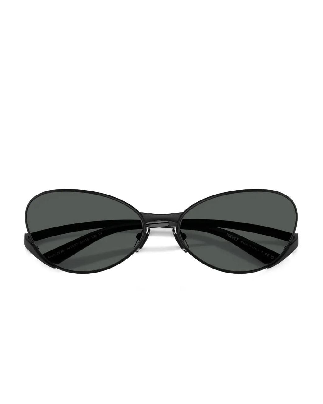 Versace Black Oval-Frame Sunglasses