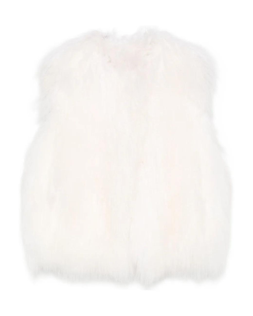 P.A.R.O.S.H. White Lamb-Fur Gilet