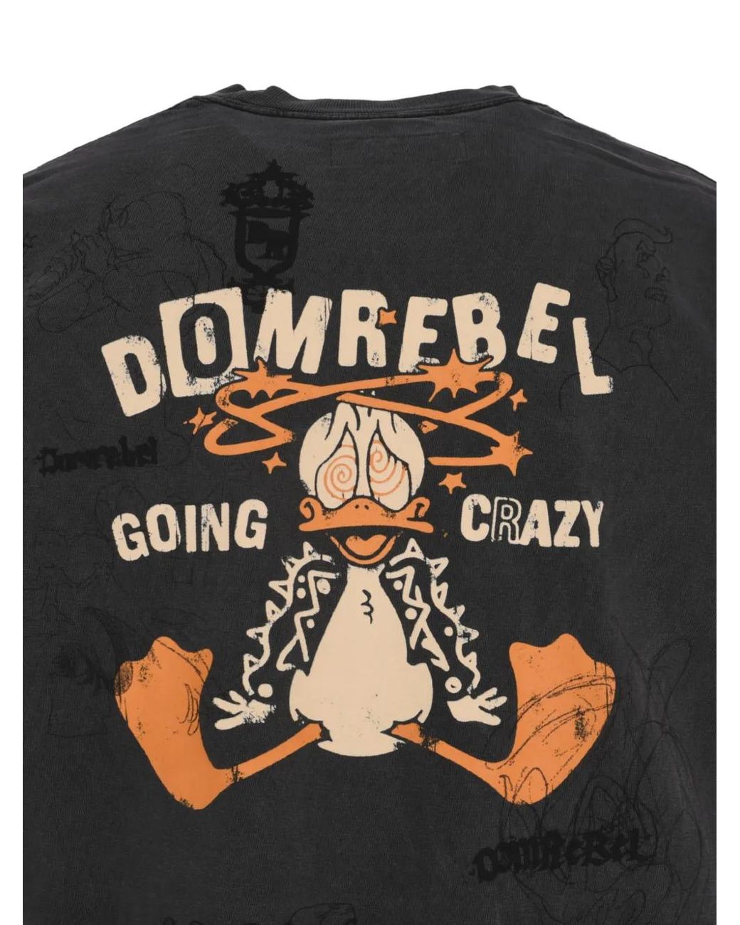DOMREBEL Black Graphic-Print T-Shirt for men