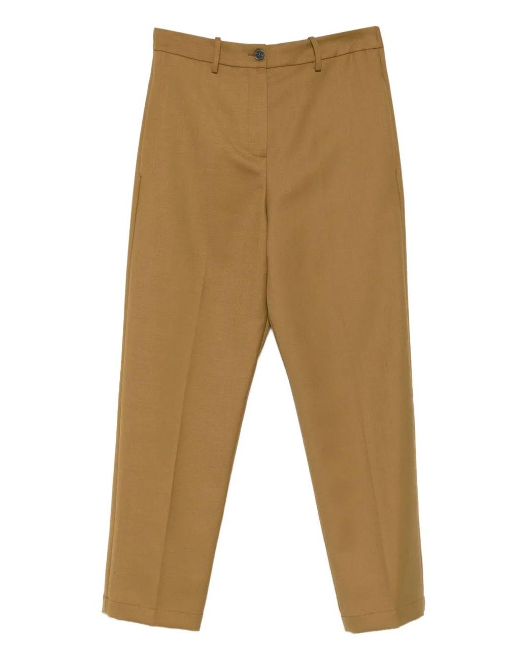 Alysi Geplooide Pantalon in het Natural