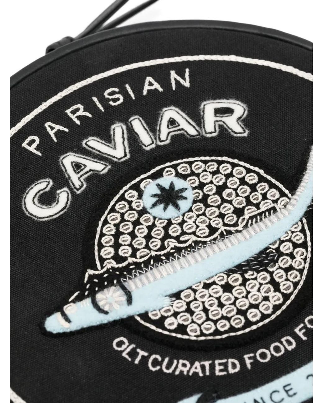 Olympia Le-Tan Black Bestickte Clutch