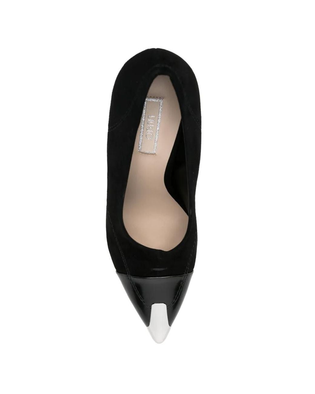 Liu Jo Black Metal-Tip Panelled Pumps