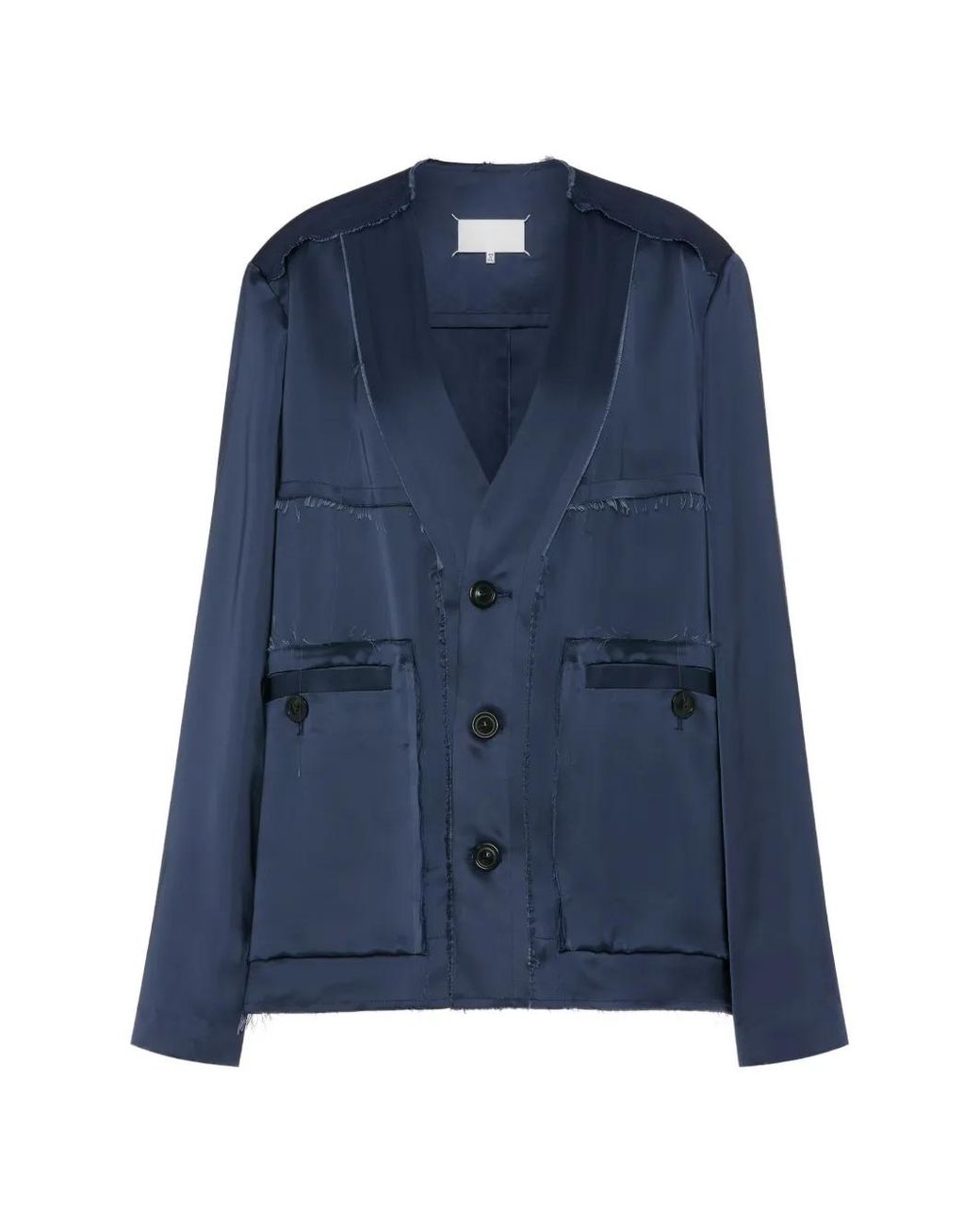 Maison Margiela Blue V-Neck Jacket